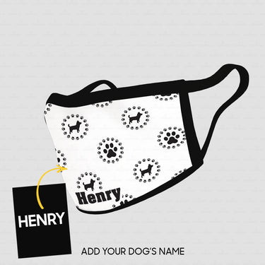 Personalized Dog Gift Idea - Dogs In A Paw Circle For Dog Lovers - Cloth Mask